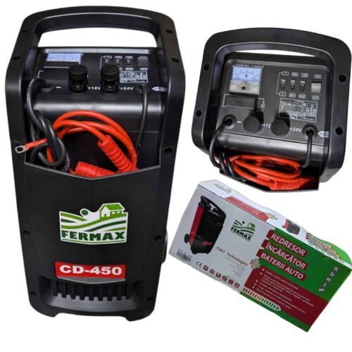 Robot redresor pornire auto cu booster FERMAX 12-24V, 2000W, 450A, 30-700Ah,CD-450