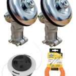 Set 2 Cap Rotativ și Angrenaj Unghiular pentru Motocoasă, 28mm, 7 Caneluri + Mosor + fir 2.4