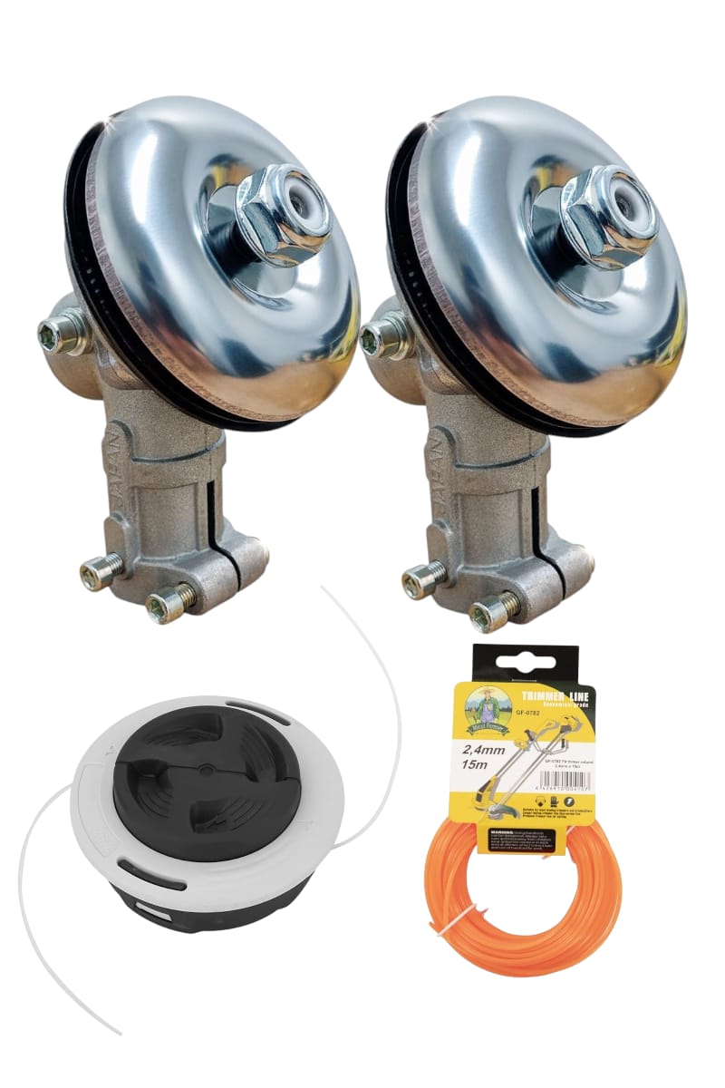 Set 2 Cap Rotativ și Angrenaj Unghiular pentru Motocoasă, 28mm, 7 Caneluri + Mosor + fir 2.4 - imagine 1