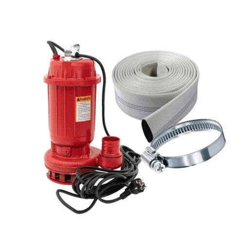 Set Pompa Hazna Apă Murdară 1.1KW WQD10 + Furtun Refulare 2 Toli, 20M