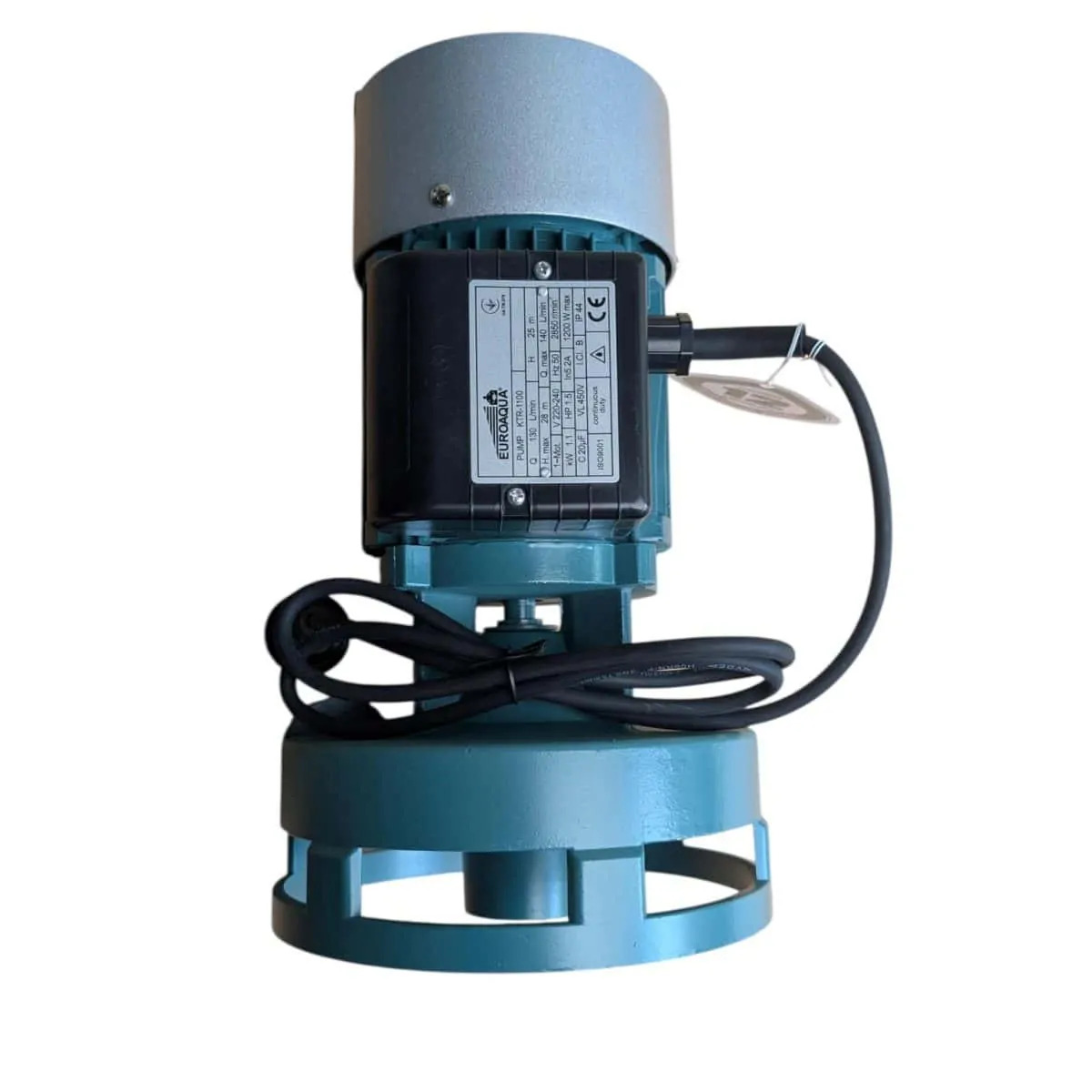 Pompa de suprafata Euroaqua KTR-1100 – 1.1 kW, 130 l/min, aspirație 7m, pompare 28 m, cu ventilator de răcire Pompa de suprafata Euroaqua KTR-1100 – 1.1 kW, 130 l/min, aspirație 7m, pompare 28 m, cu ventilator de răcire
