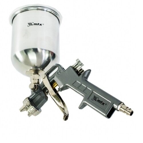 Pistol de vopsit, Mtx 573149, cana metalica 600 ml, duza 1.2, 1.5 si 1.8 mm