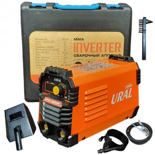 Invertor de Sudură Ural MMA 325DK - 320AH cu Accesorii și Cutie de Transport, Cabluri 3M