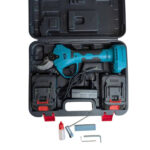 Foarfeca cu acumulator 24V – deschidere 3,5 cm, 2 acumulatori, piatra de ascutit, pila