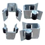 Ghidaj opritor reglabil 80mm cu 2 role