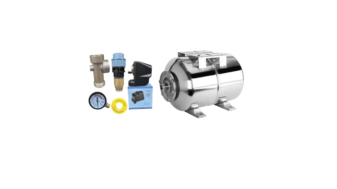 Set Butelie 50l Inox si automatizare hidrofor Set Butelie 50l Inox si automatizare hidrofor