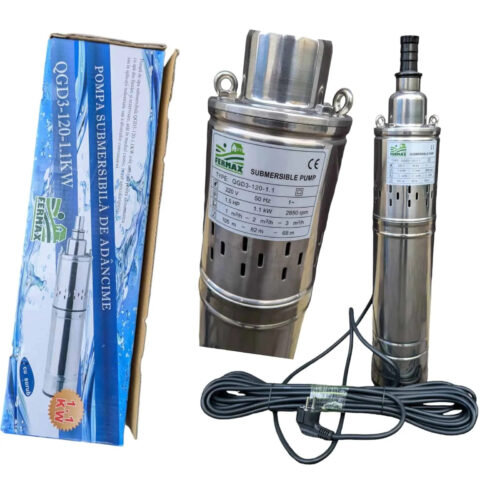 Pompa submersibilă tip Tun, FERMAX 1.1 kW, Debit 3000 litri/h, 2850 rot/min