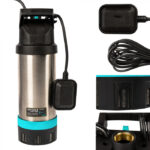 Pompa submersibilă curățat fântână DeToolz DZ-P120, inox, 1000W, 6300L/h, cu plutitor