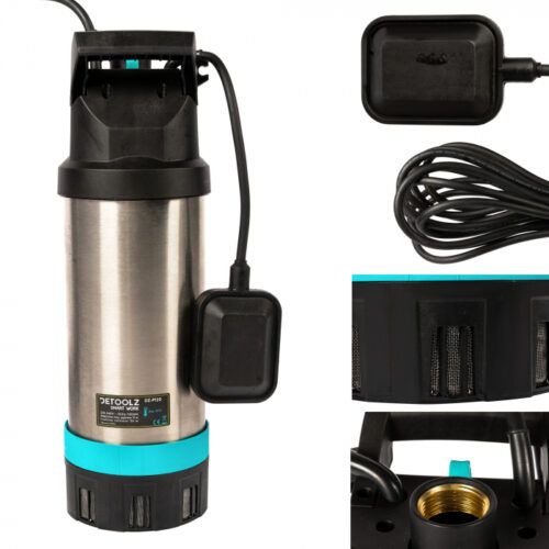 Pompa submersibilă curățat fântână DeToolz DZ-P120, inox, 1000W, 6300L/h, cu plutitor