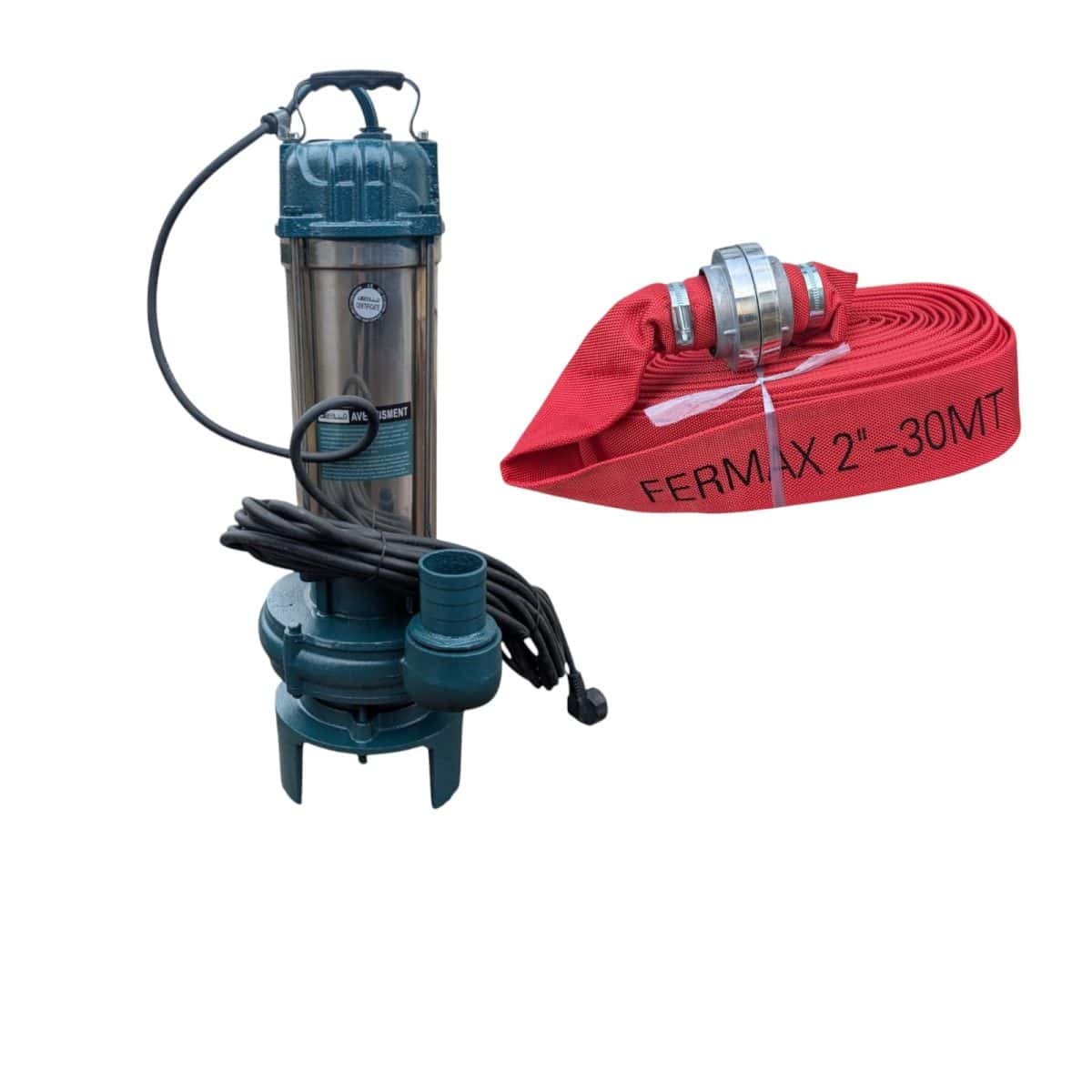 Pompa denisipat si apa murdara Brillo 4000W + furtun refulare 30m 2" premium Pompa denisipat si apa murdara Brillo 4000W + furtun refulare 30m 2" premium