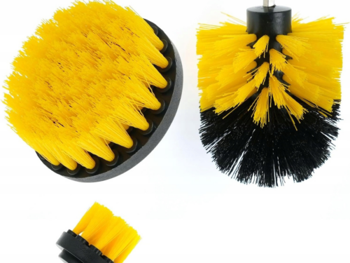 Set 3 perii pentru bormasina cu adaptor pentru bormasina,autofiletanta galben,negru
