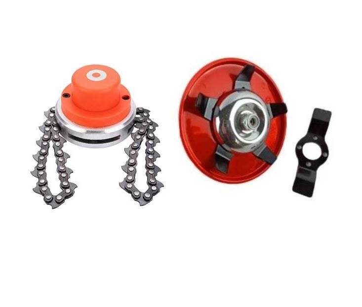 Set disc motocoasa cu 5 lame si tambur cu lant motocoasa universal Set disc motocoasa cu 5 lame si tambur cu lant motocoasa universal