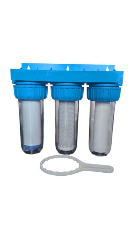 Filtru Triplex pentru Apă cu 3 Cartușe, Racord 1"
