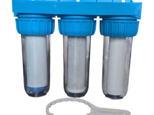 Filtru Triplex pentru Apă cu 3 Cartușe, Racord 1"