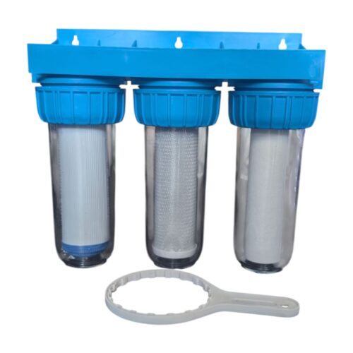 Filtru Triplex pentru Apă cu 3 Cartușe, Racord 1"
