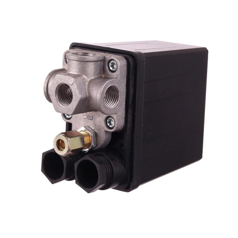 Presostat compresor 3 ieșiri universal 220V, 16A, 12 bar, racord 1/4" Presostat compresor 3 ieșiri universal 220V, 16A, 12 bar, racord 1/4"