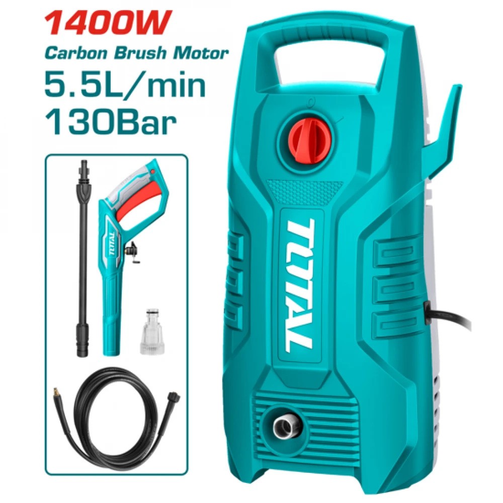 Aparat de spălat cu presiune TOTAL, 1400 W, IPX5, 130 BAR, 5.5 L/min - imagine 1