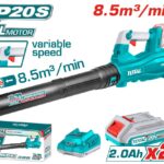 Suflanta cu acumulator TOTAL 20V – 8.5m³/min, include 2 acumulatori si incarcator