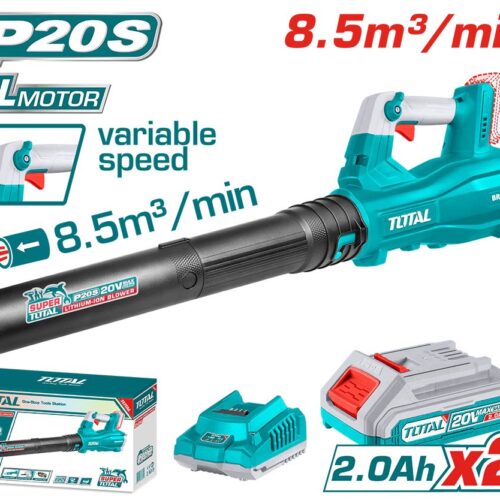 Suflanta cu acumulator TOTAL 20V – 8.5m³/min, include 2 acumulatori si incarcator