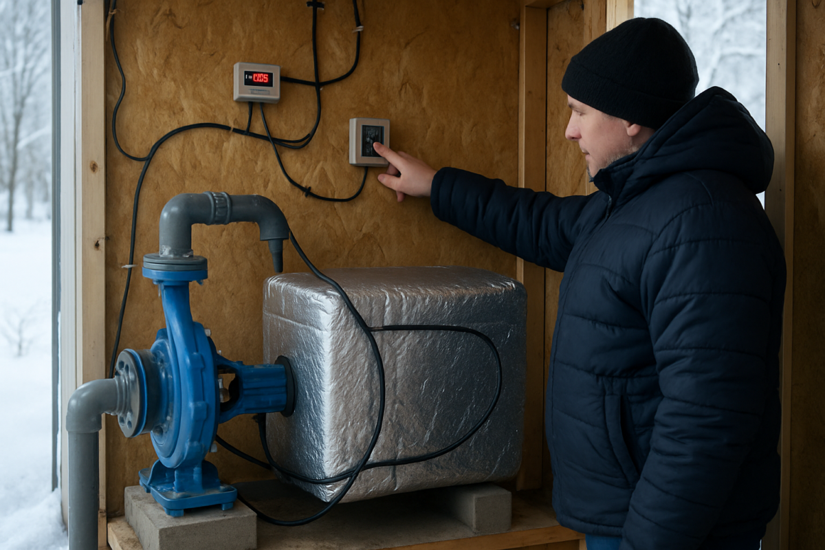 Instalare anti îngheț pompe pentru protecție pompe iarnă