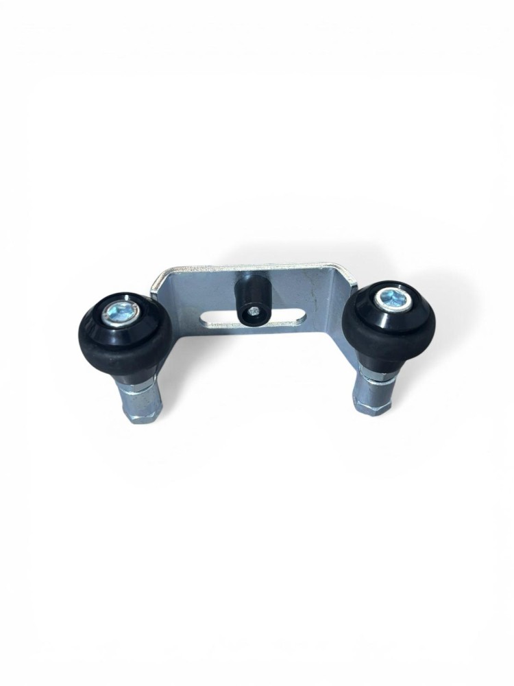 Opritor poartă culisantă capăt,, cu role ghidaj Ø43, deschidere 40 mm, pentru porți autoportante Opritor poartă culisantă capăt,, cu role ghidaj Ø43, deschidere 40 mm, pentru porți autoportante
