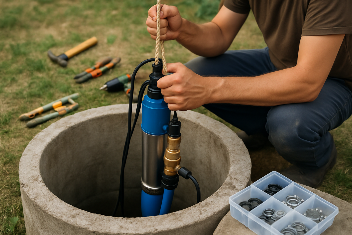 kit piese pompă submersibilă kit instalare pompă fântână cu supapă și cablu