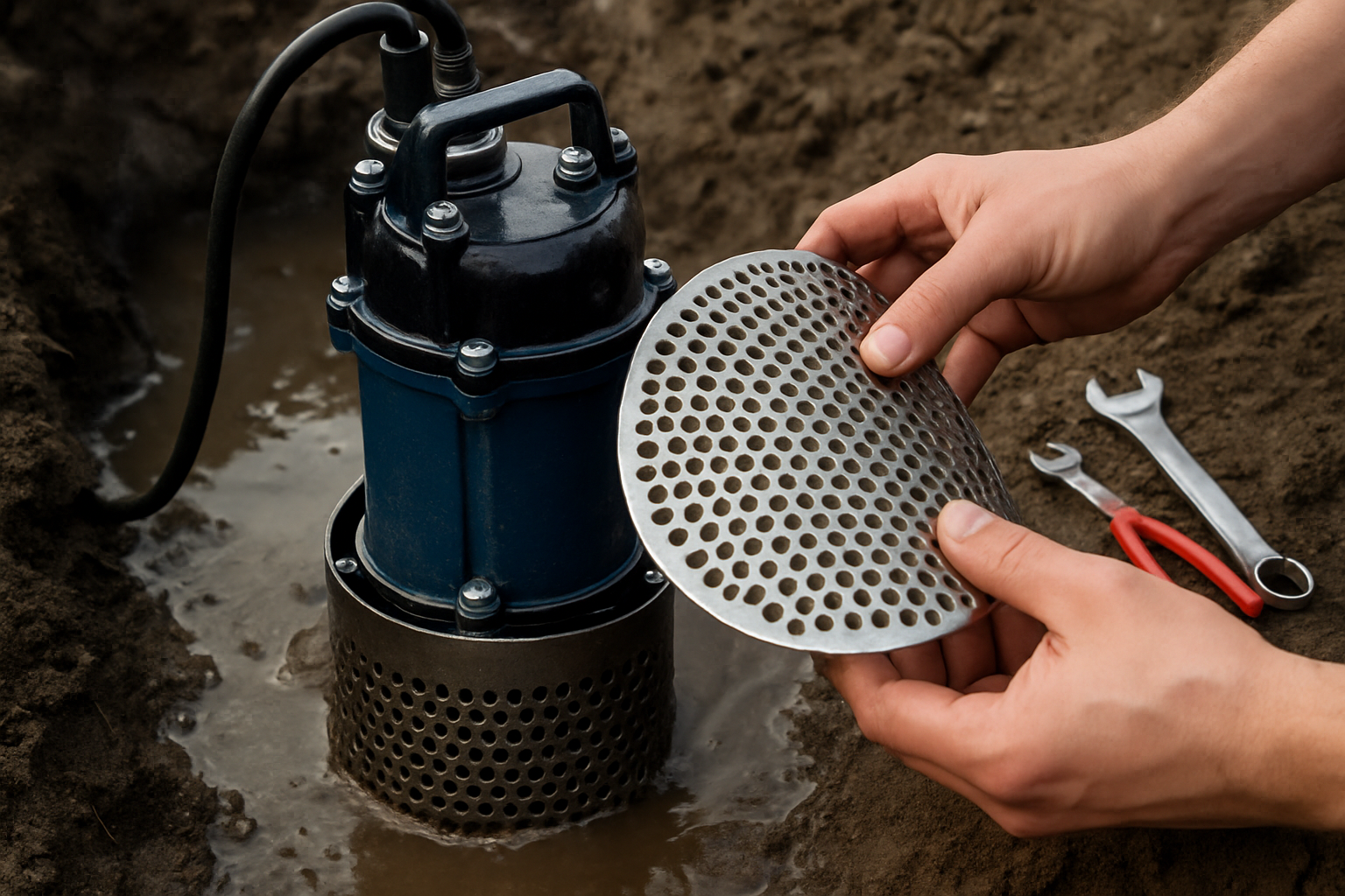 pompa submersibila cu protectie anti-aspiratie pompe montata intr-un cos metalic