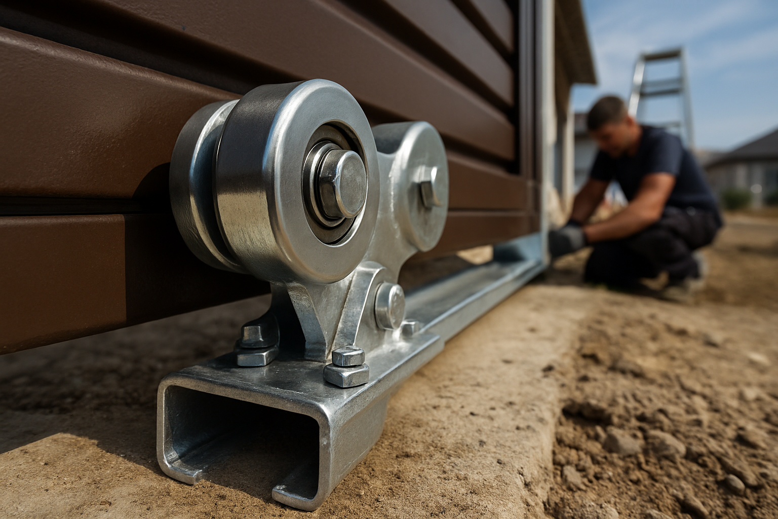rolă porți culisante heavy-duty montaj și ghidaj porți durabil