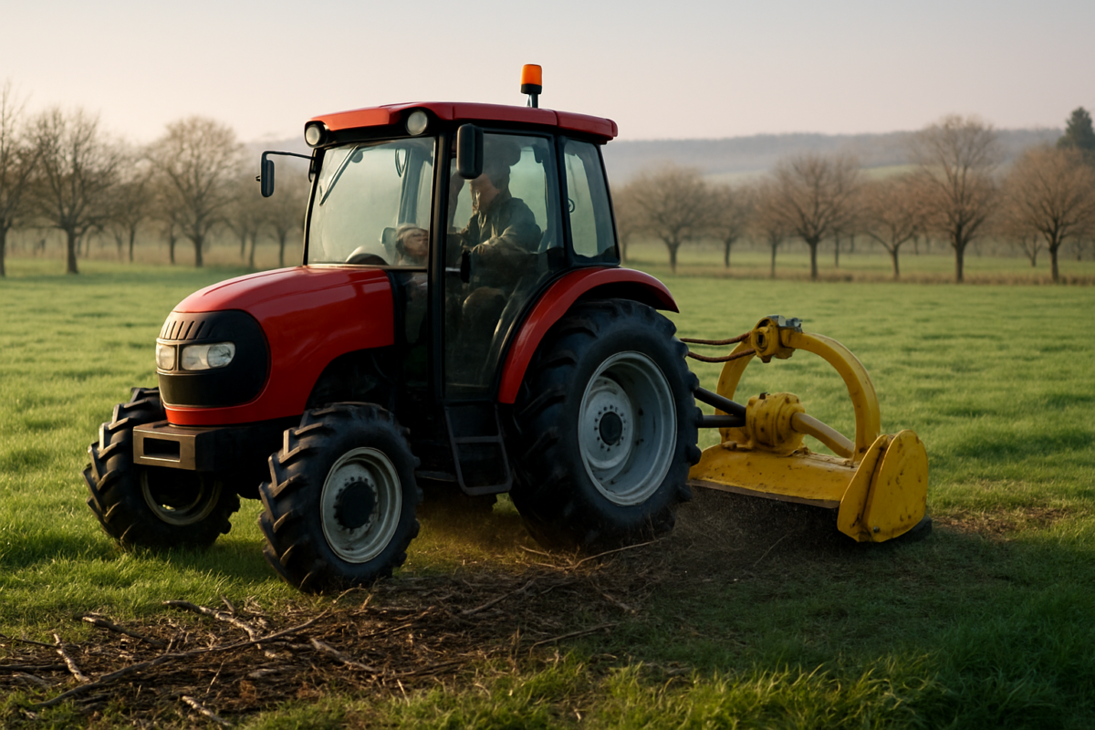 tractor mic cu tocător tractat tractor mic atasat la spate în câmp