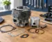 Kit cilindru motocoasă 52cc, piston și garnituri pregătite pentru montaj