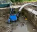 Pompă pentru apă murdară cu tocător și plutitor într-un scenariu de evacuare dificilă