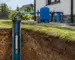 Pompa submersibilă 75QJD328 instalată într-un puț forat pentru alimentare cu apă