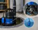Pompa de apă murdară cu tocător și plutitor într-o gospodărie