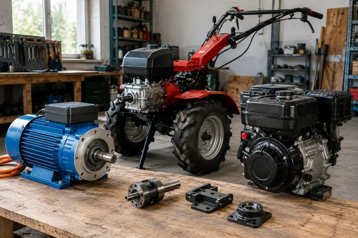 Motor pentru motocultor comparat între varianta electrică și cea pe benzină