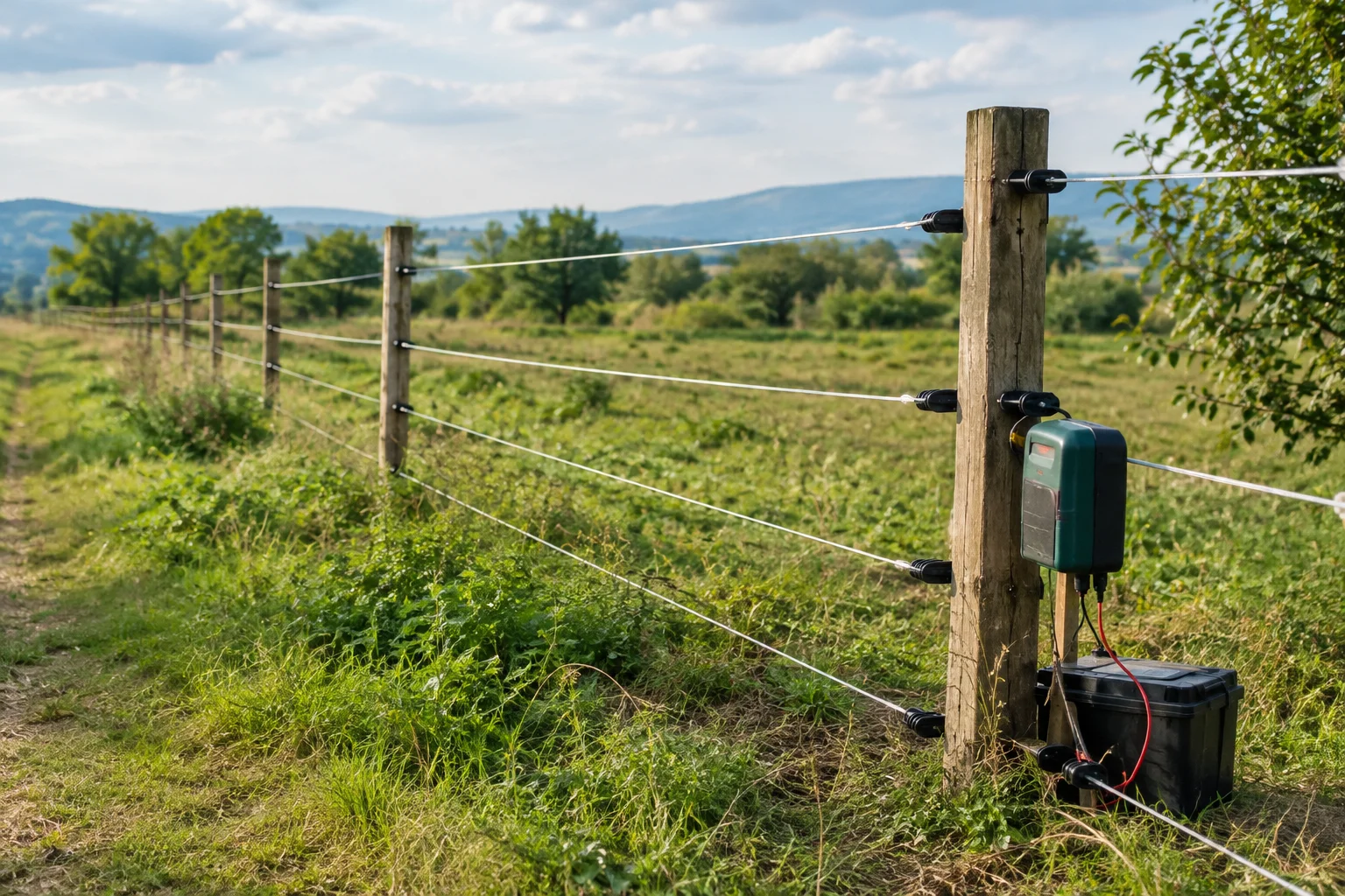 Generator gard electric montat pentru protecția unui perimetru de dimensiuni medii